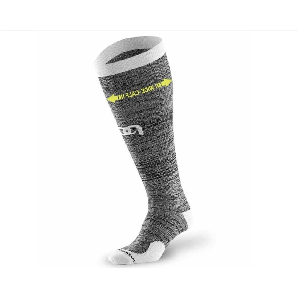 NWOT Pro Compression Wide Calf Marathon Heather Slate Knee Hi Compression Socks